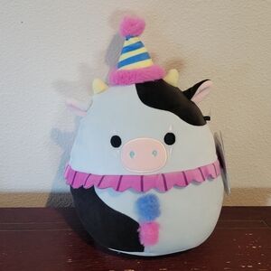 Squishmallows Epic Collection Cillian the Clown Cow 8" NWT